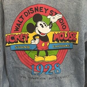 vintage rare disney mickey mouse licensed denim jean jacket